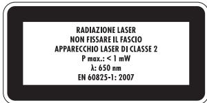 POWERFIX PLW 3 A1 LASER SPIRIT LEVEL - Pericolo - raggio laser - 1