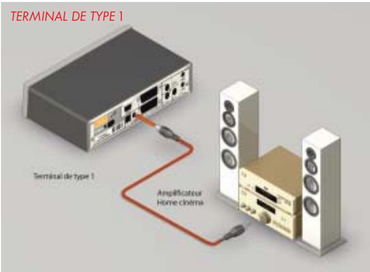 CANALSAT MEDIASAT + A ADAPTATEUR TNT INTEGRE - RACCORDEMENT A UN AMPLIFICATEUR HOME CINEMA - 1