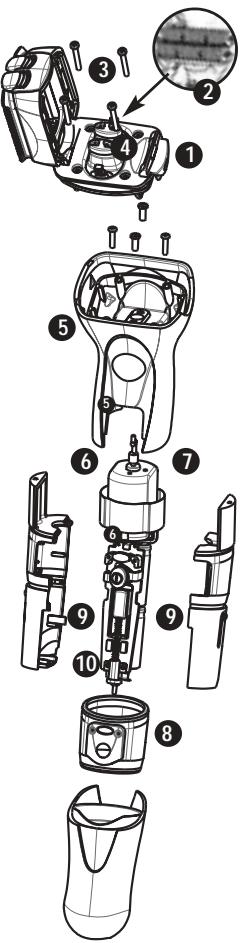 REMINGTON WDF-7000 - Retrait des piles : - 1