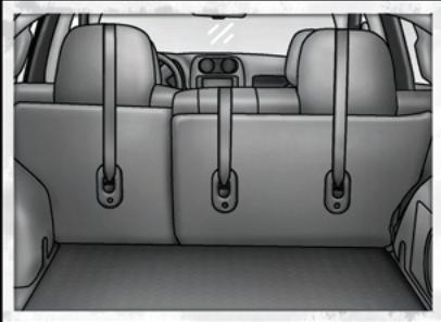 JEEP COMPASS 2010 - Installation d'un ensemble de retenue d'enfant au moyen des ceintures de sécurité du véhicule - 1