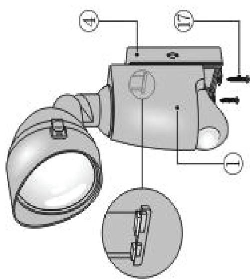 IDK MULTIMEDIA LIRS-100 - Installation et fixation de la lampe spot - 1
