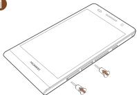 HUAWEI ASCEND P6 - Installazione della schedà micro SIM e microSD - 1
