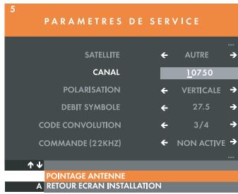 CANAL PLUS MEDIASAT - LES PARAMETRES ANTENNE - 2