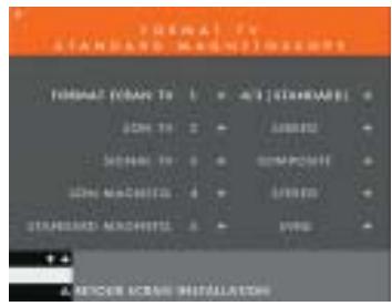 CANAL PLUS MEDIASAT - ETAPE C: REGLAGE FORMAT TV / STANDARD MAGNETOSCOPE - 1