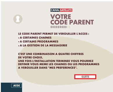 CANAL PLUS PILOTIME - VOTRE CODE PARENT - 1