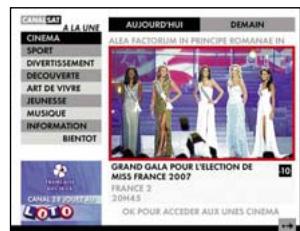 CANAL PLUS DECODEUR MEDIASAT - LE SERVICE "A LA UNE" - 1