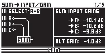 BEHRINGER DCX2496 - Le menu SUM - 1