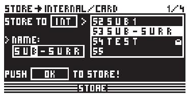 BEHRINGER DCX2496 - Sauvegarde de preset (Store) - 1