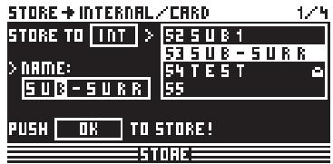 BEHRINGER DCX2496 - Le menu STORE - 1