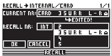 BEHRINGER DCX2496 - Chargement de presets (Recall) - 1