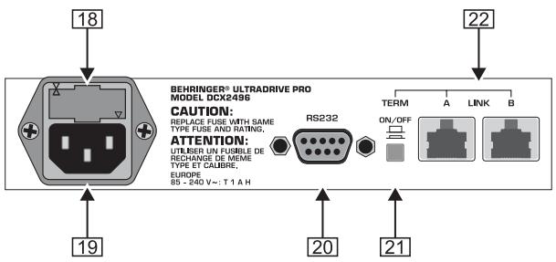 BEHRINGER DCX2496 - 2.COMMANDES ET CONNEXIONS - 4
