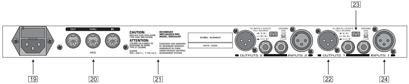BEHRINGER DSP2024P - Panneau arrête - 1