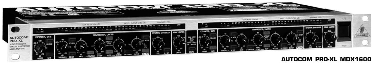 BEHRINGER MDXPROXL - Manuel d'utilisation - 1