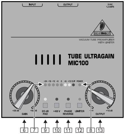 BEHRINGER MIC100 - Face avant - 1