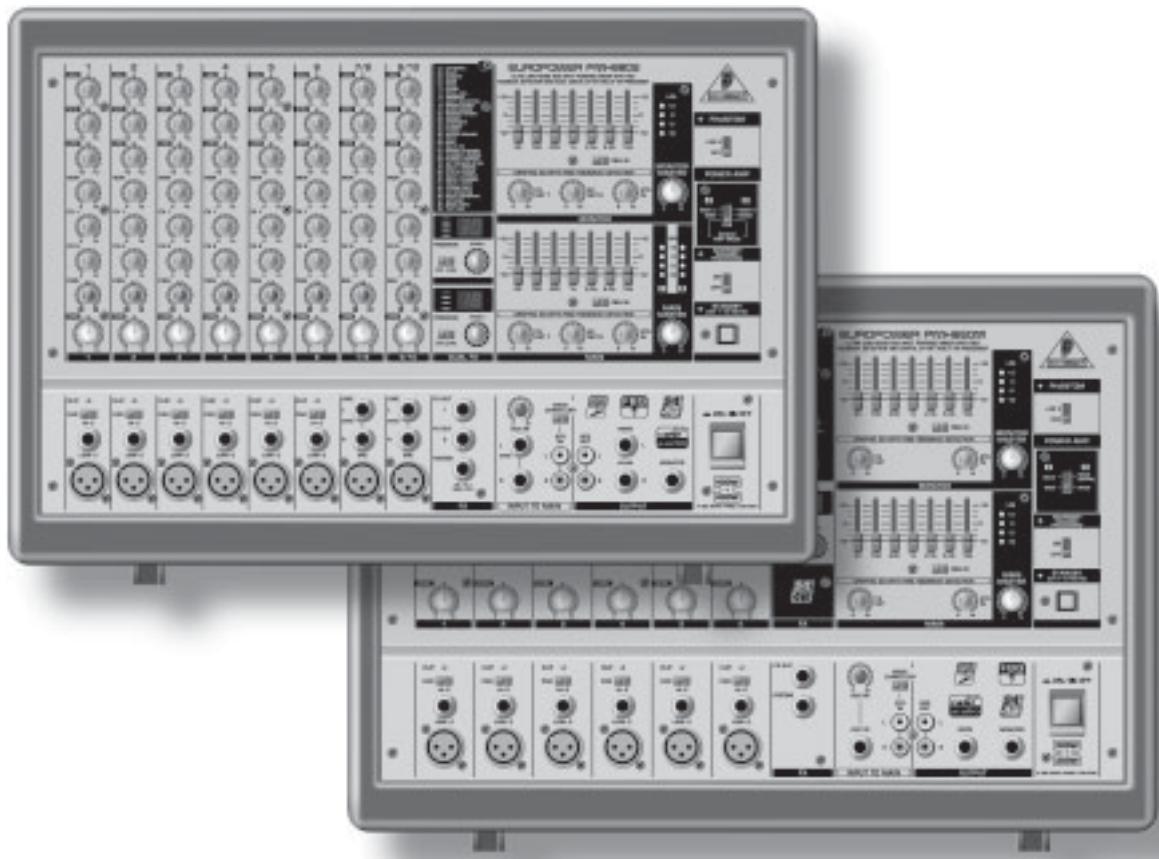 BEHRINGER PMH880S - Manuel d'utilisation - 1