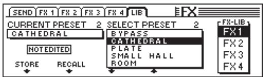 BEHRINGER DDX 3216 - Sélection d'un algorithme d'effet - 1