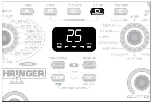 BEHRINGER BASS V-AMP PRO - Charger une preset - 1