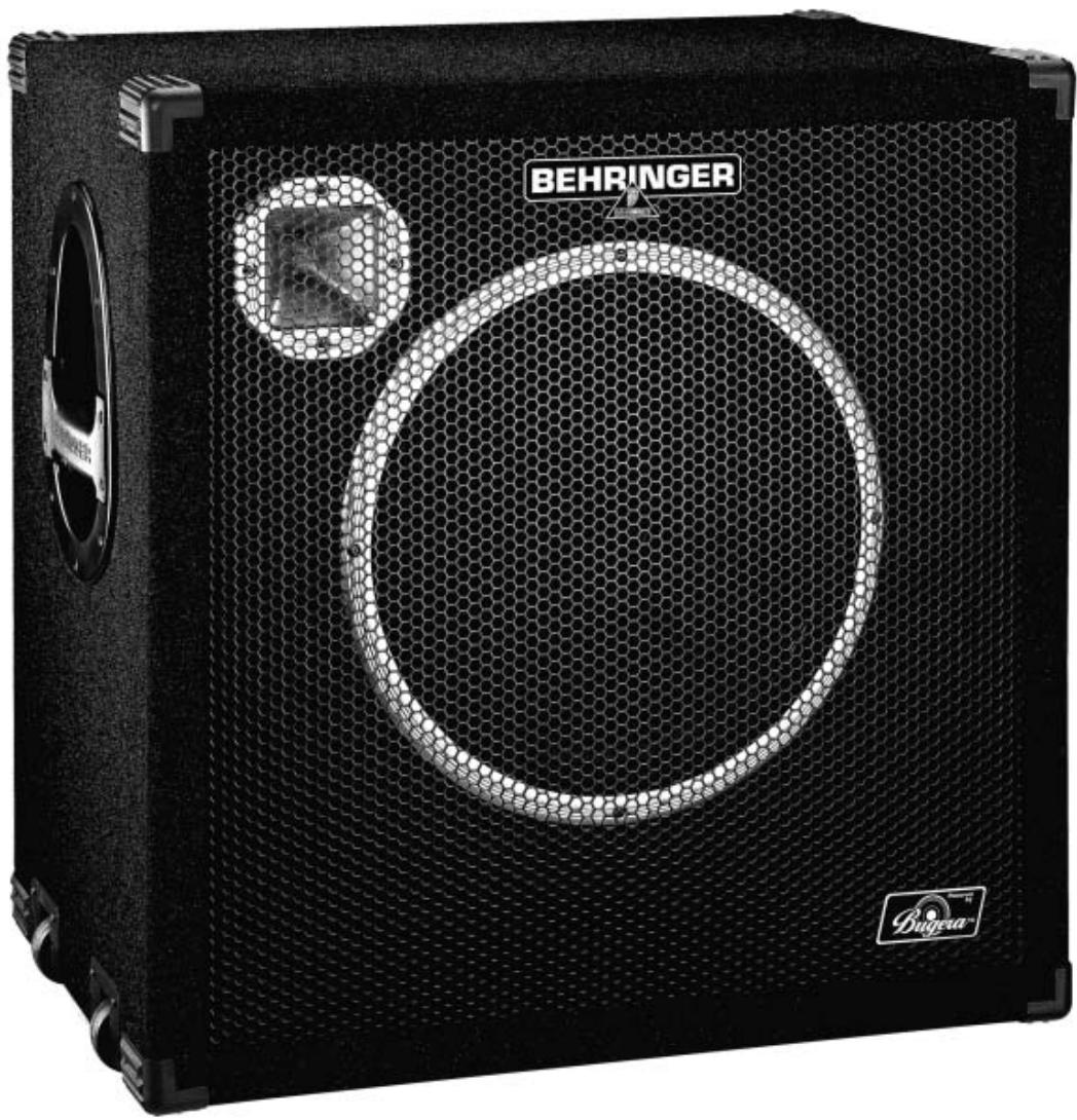 BEHRINGER BB115 - Manuel d'utilisation - 1