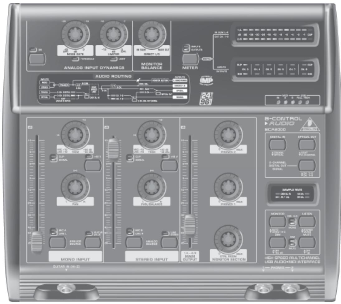 BEHRINGER BCA2000 - Notice d'utilisation - 1