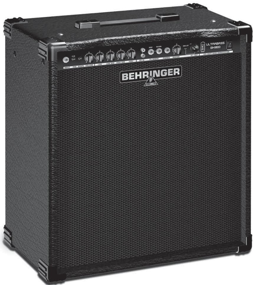 BEHRINGER BX1800 - Manuel d'utilisation - 1