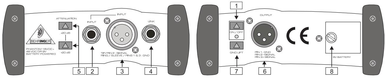 BEHRINGER DI100 - ÉLÉMENTS DE CONTRÔTURE - 1