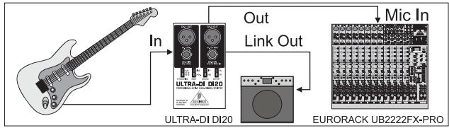 BEHRINGER DI20 - Prise en charge d'un signal guitare (ou basse) - 1