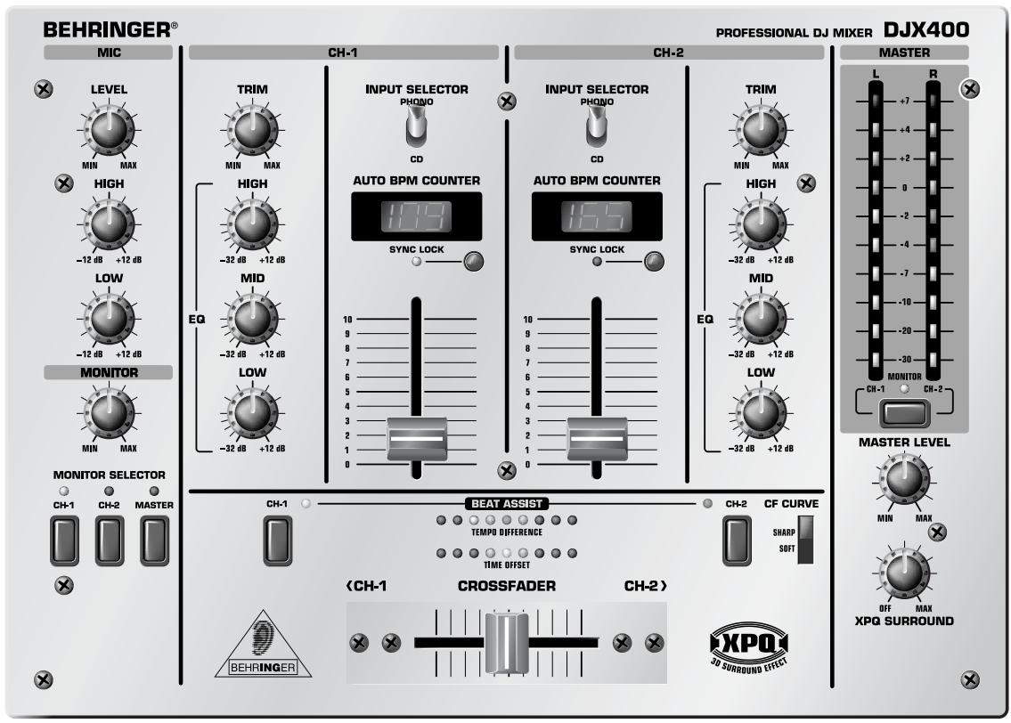 BEHRINGER DJX400 - Notice d'utilisation - 1
