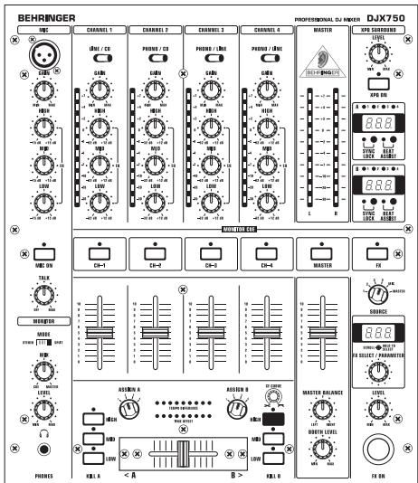 BEHRINGER DJX750 - Manuel d'utilisation - 1