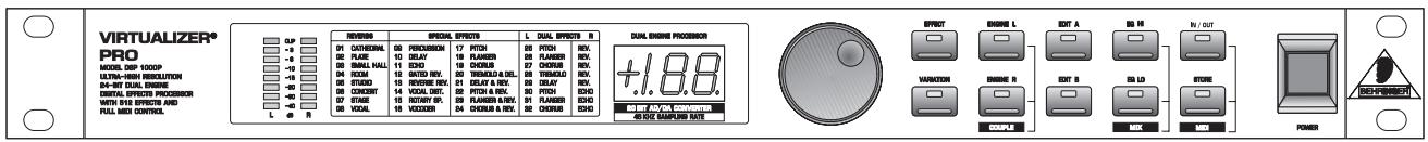 BEHRINGER DSP1000P - Commandes et connexions - 1