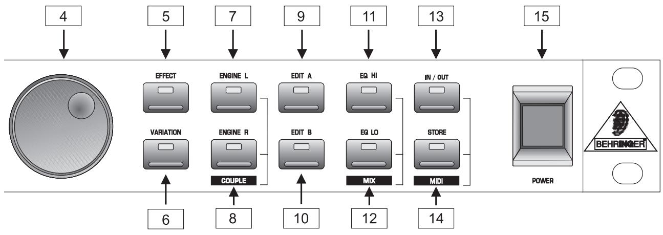 BEHRINGER DSP1000P - Commandes et connexions - 3