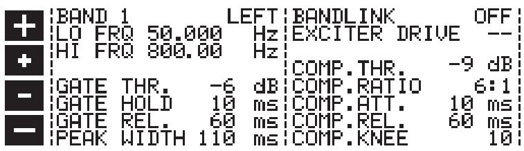 BEHRINGER DSP9024 - Menu « Band » - 1