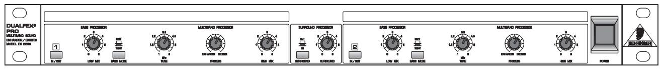 BEHRINGER EX2200 - ÉléMENTS DE CONTROLLE - 1