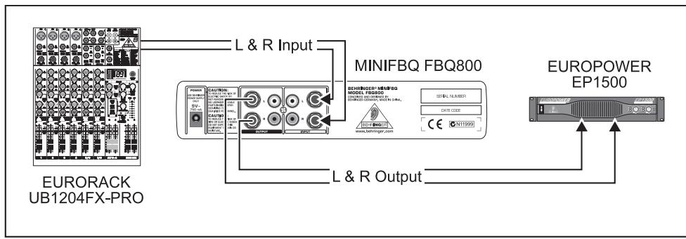BEHRINGER FBQ800 - EXAMPLE D'APPLICATION - 1