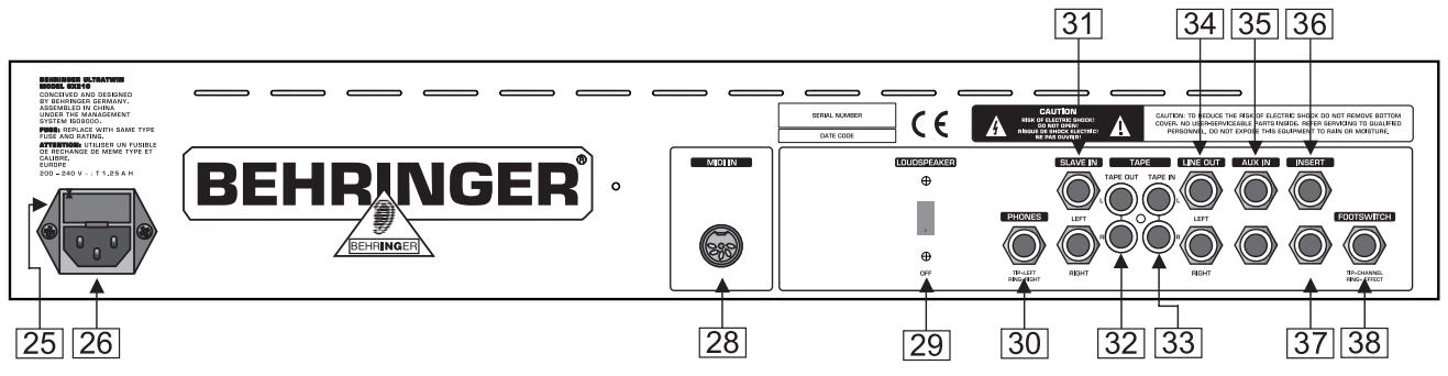 BEHRINGER GX210 - La partie arrête - 1