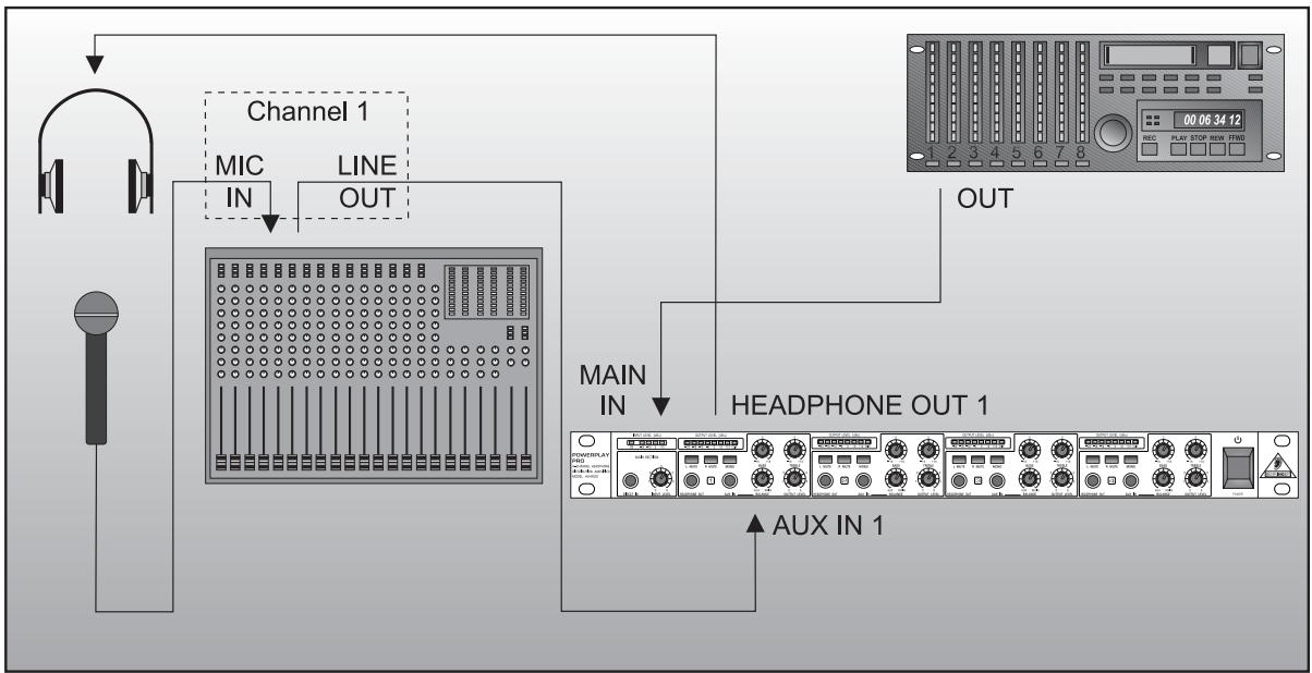 BEHRINGER HA4600 - Utilisation des entrées AUX IN - 1