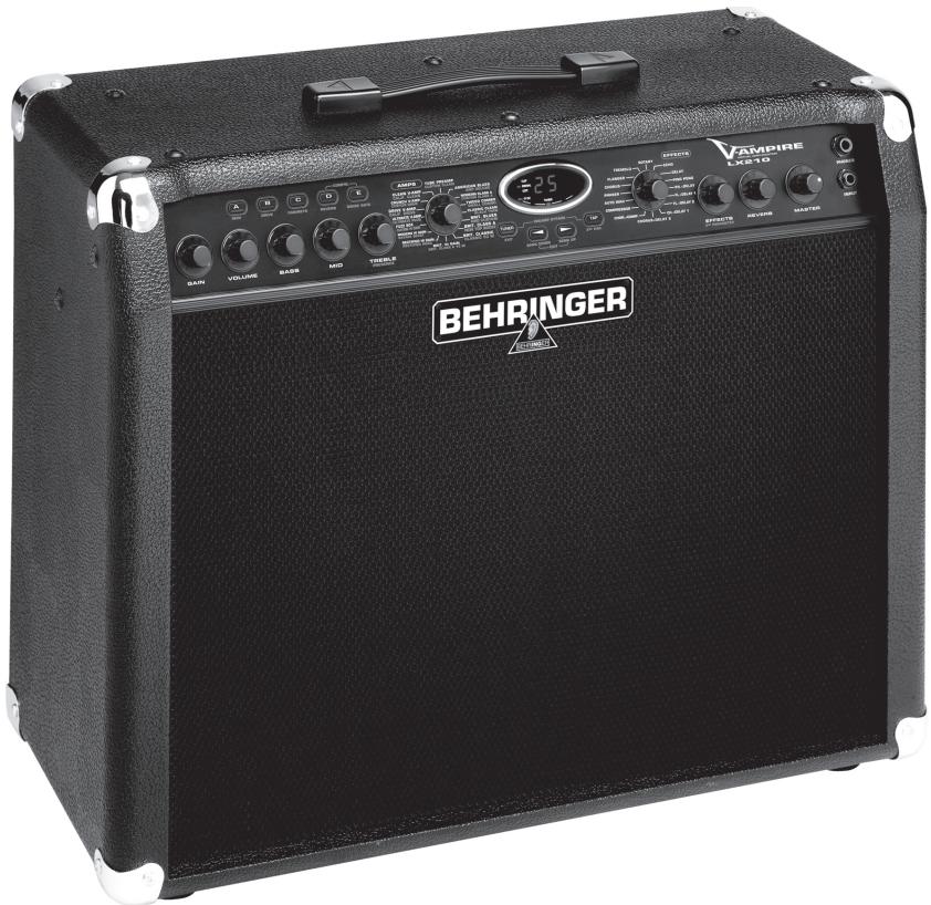 BEHRINGER LX210 - Notice d'utilisation - 2