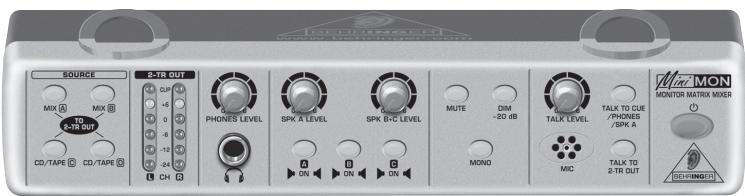 BEHRINGER MON800 - Manuel d'utilisation - 1
