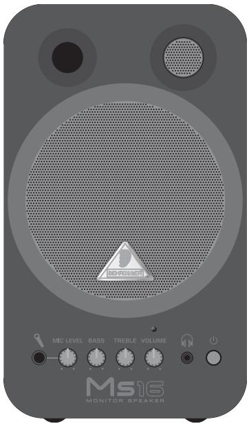 BEHRINGER MS16 - Notice d'utilisation - 2