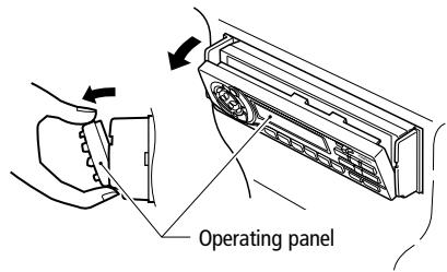 VDO DAYTON MR6000 - Removing the operating panel - 2
