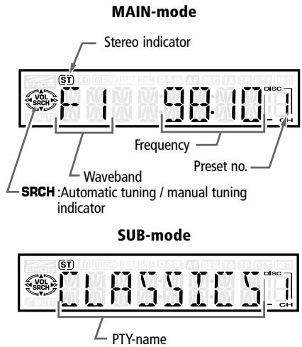 VDO DAYTON MR6000 - RADIO mode display - 2