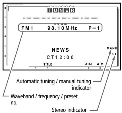VDO DAYTON MR6000 - RADIO mode display - 1