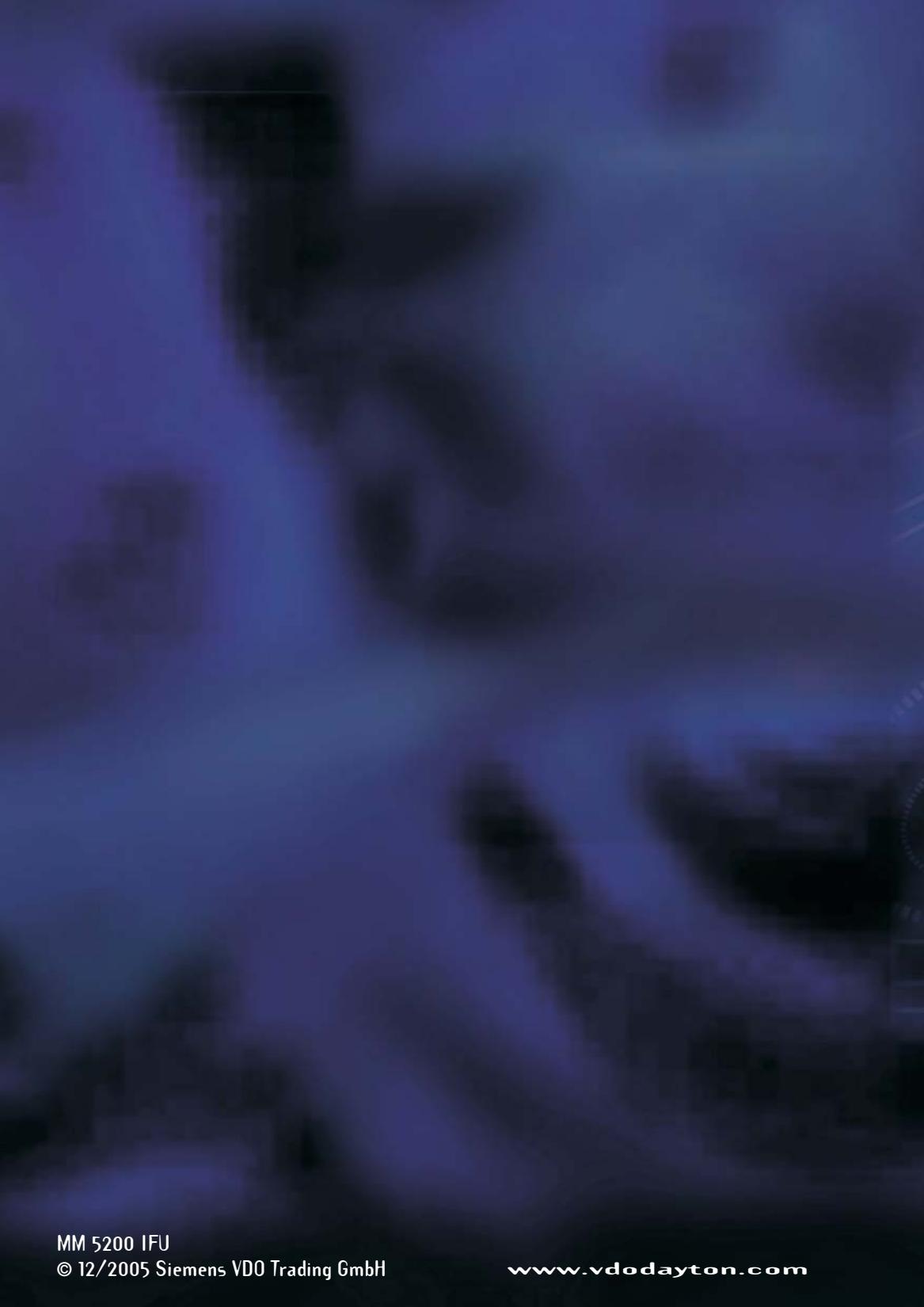 VDO DAYTON MM 5200 - Fouten opsporen - 1