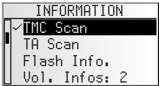 VDO DAYTON MS 4150 RS - Menu «INFORMATION » - 1
