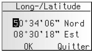 VDO DAYTON MS 4150 RS - Entrer destination par le biais de Long-/Latitude - 1