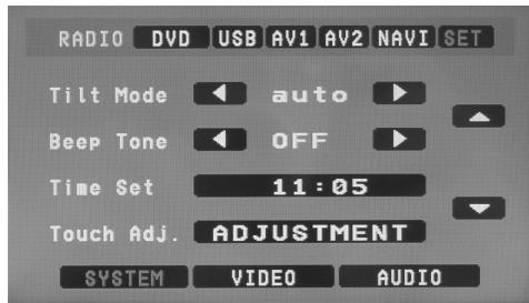 VDO DAYTON MS 6100 - Menu SETUP - 1