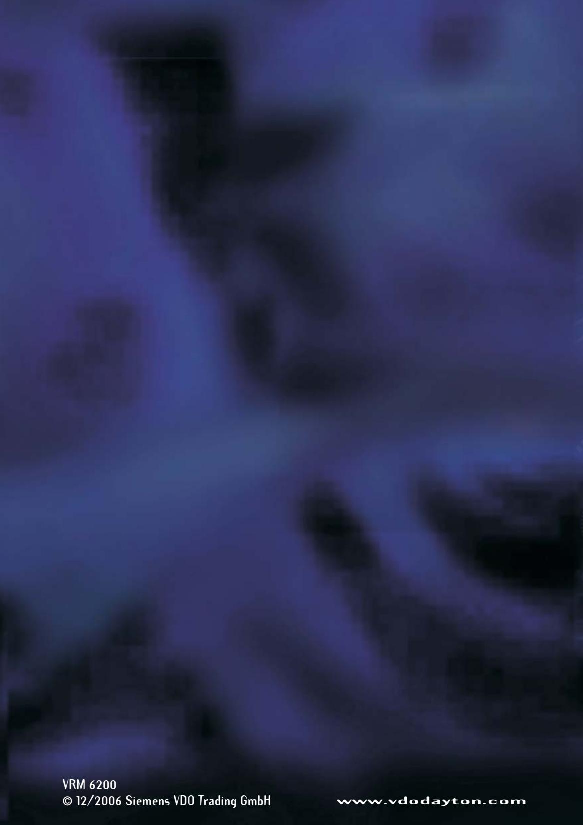 VDO DAYTON MS 6200 - Raccordement de l'appareil - 2