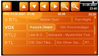 VDO DAYTON PN 4000 TSN - Choix des canaux et des programmes (EPG) - 2