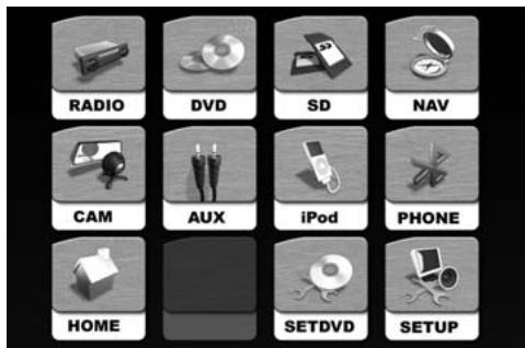 VDO DAYTON VRM 6200 - Menu principal - 1