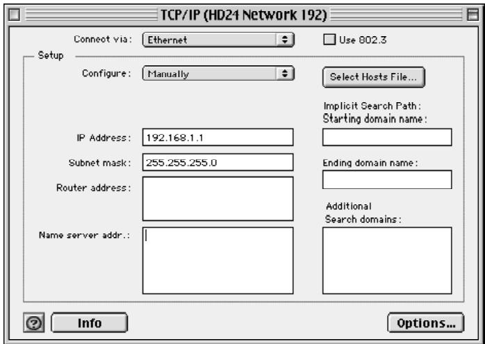 ALESIS ADAT-HD24 - Modifier les réglages tcp/ip : - 1