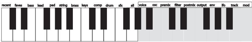ALESIS MICRON - Press-and-Hold Shortcuts for the Control Knob Circle - 1